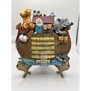 NOAH'S ARK REUSABLE‎ CALENDAR CHANGE MONTHS NURSERY CHILDREN'S ROOM TABLE DECOR